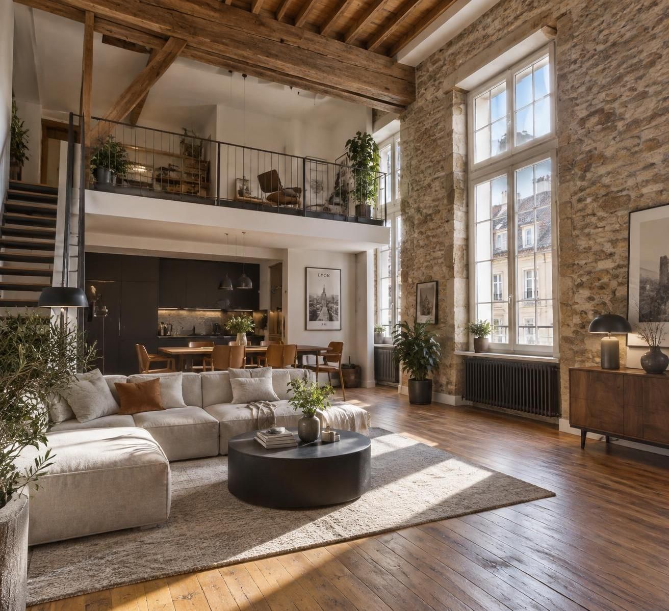rénover un appartement canut, c’est sublimer ses plafonds hauts, ses poutres apparentes et sa lumière tout en préservant le charme de l’ancien.