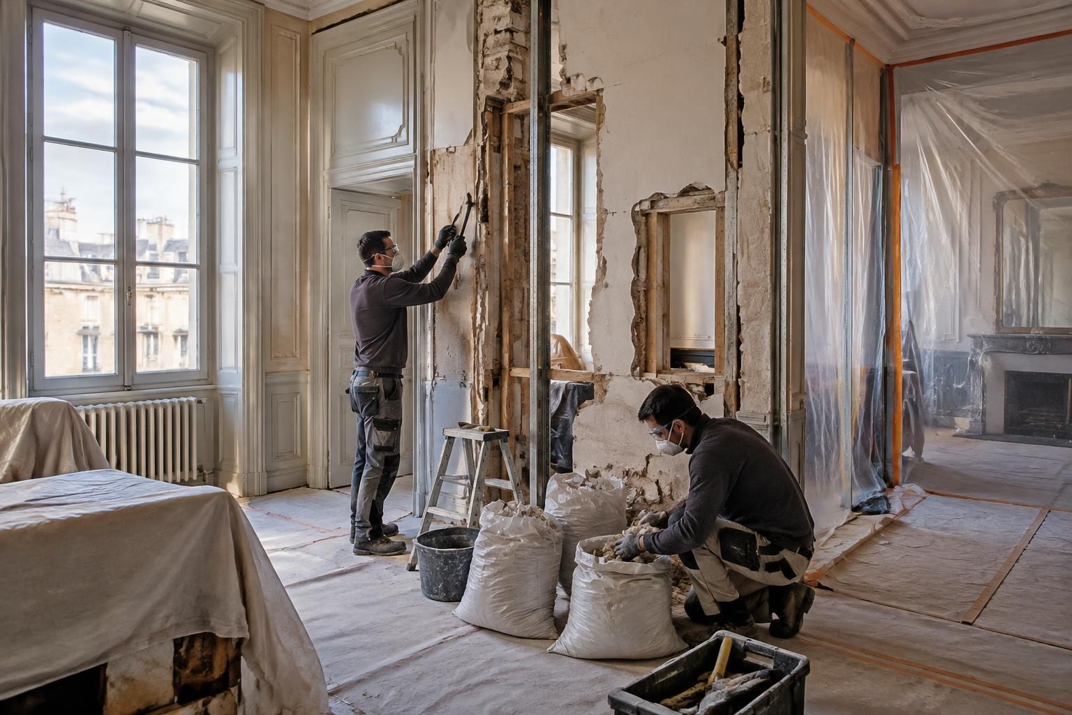 avant de démolir une cloison dans un immeuble canut, vérifiez sa nature, protégez le bâti ancien et consultez les professionnels et la copropriété.