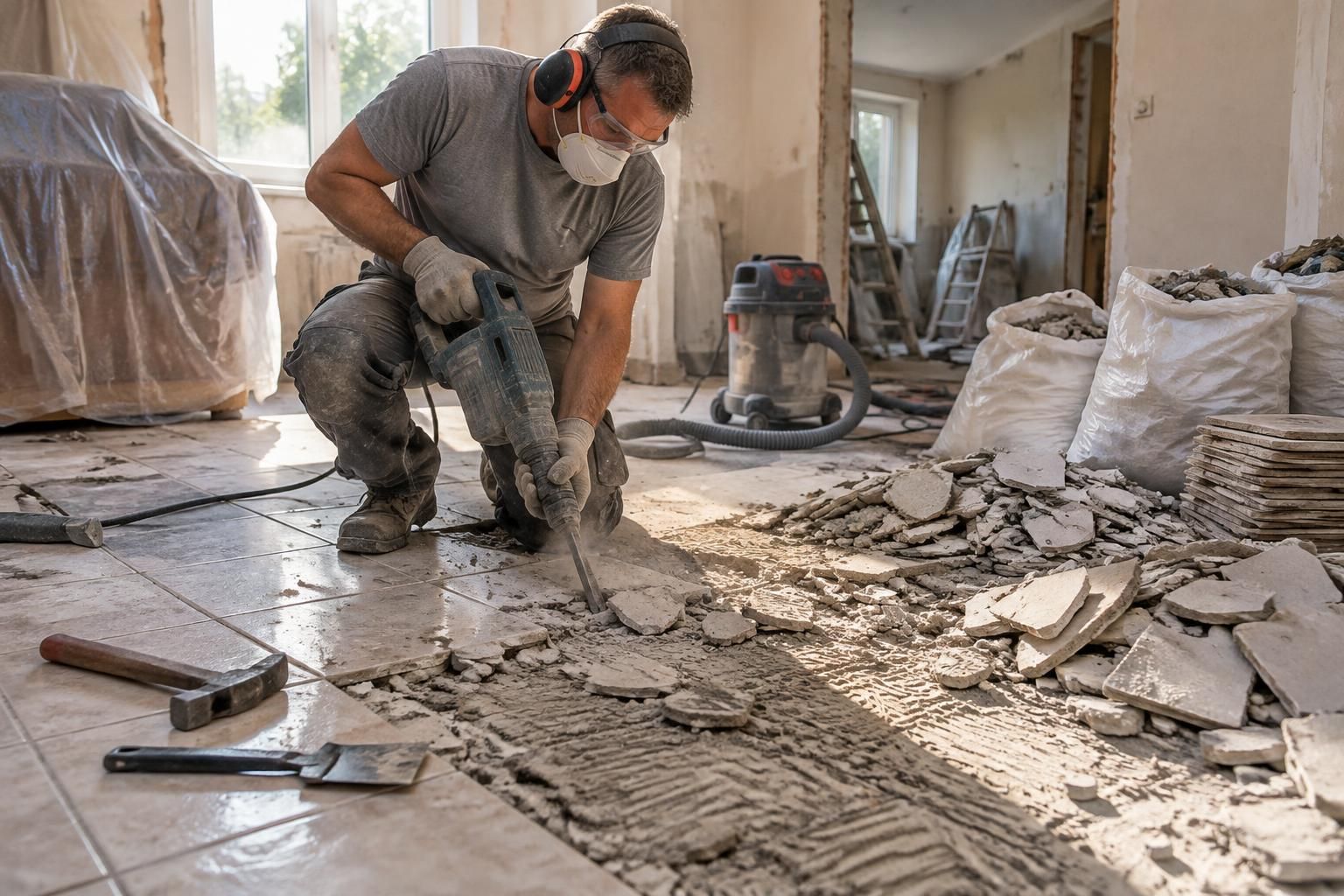 découvrez les méthodes pour déposer un ancien carrelage collé, limiter la poussière et anticiper les éventuels surcoûts des travaux.